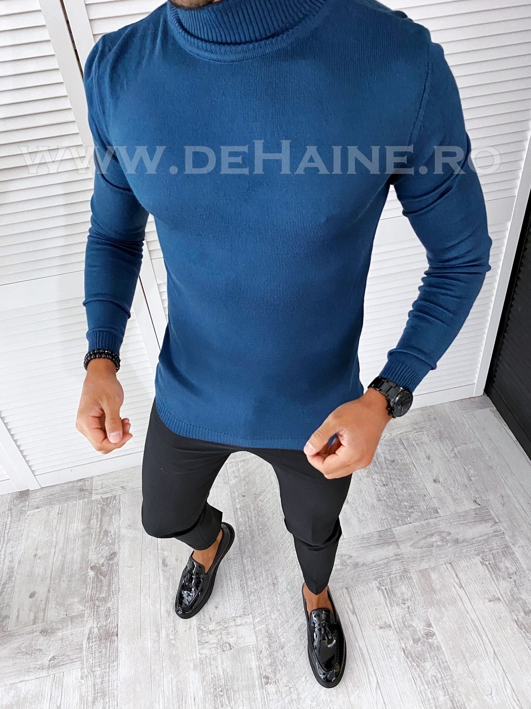 Helanca barbati slim fit albastra a6745 p20-2
